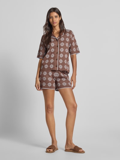 Scotch & Soda Regular Fit Strickbluse mit 1/2-Arm Mittelbraun 1