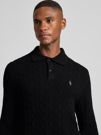 Polo Ralph Lauren Regular fit gebreide pullover van een mix van wol en kasjmier Zwart - 3