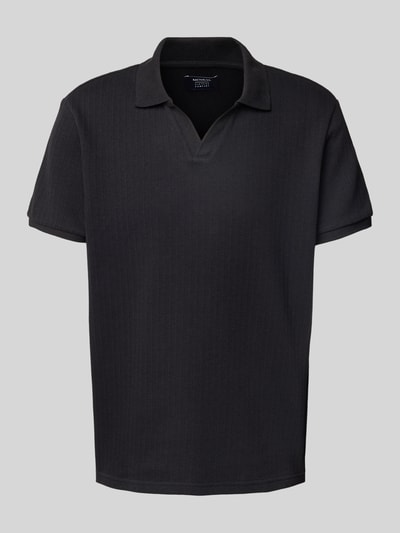MCNEAL Regular Fit Poloshirt mit V-Ausschnitt Black 2