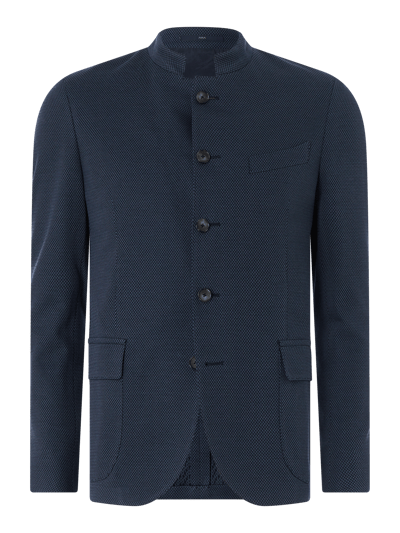 Eduard Dressler Slim Fit Sakko mit Webmuster Modell 'Sven' Marine 1