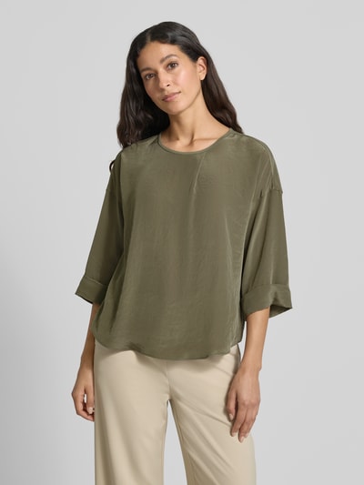 Luisa Cerano Blusenshirt mit 3/4-Ärmel Khaki 4
