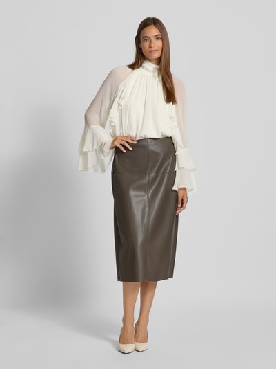 Christian Berg Woman Selection Blouseshirt met opstaande kraag Ecru - 1