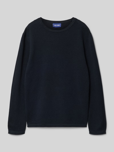 Only & Sons Regular fit gebreide pullover van puur katoen, model 'PANTER' Marineblauw - 1