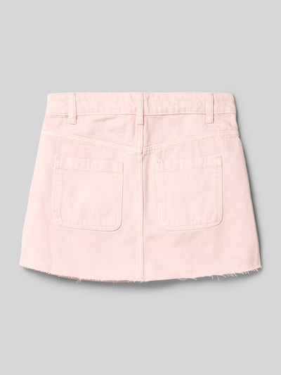 Mango Jeansrock mit offenem Saum Modell 'sabina' Rosa 3