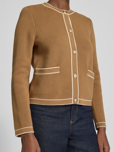 Gant Kardigan z dzianiny z wpuszczanymi kieszeniami Piaskowy 3