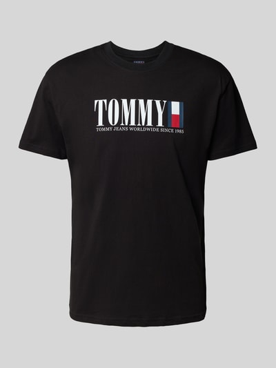 Tommy Jeans Regular Fit T-Shirt aus reiner Baumwolle Black 2