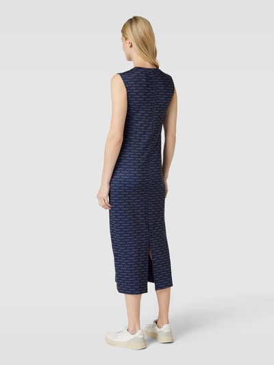 Blanche Midi-jurk met all-over logomotief Marineblauw - 5