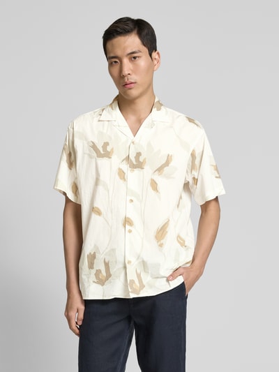 Jack & Jones Premium Regular fit vrijetijdsoverhemd met resortkraag, model 'PALERMO' Offwhite - 4