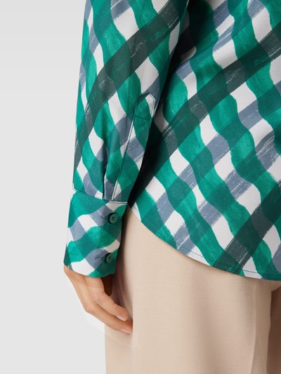 OPUS Blouse met all-over motief, model 'Falkine' Groen - 3