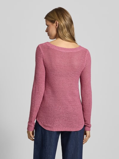 Only Regular Fit Strickpullover aus Grobstrick Modell 'GEENA' Altrosa 5