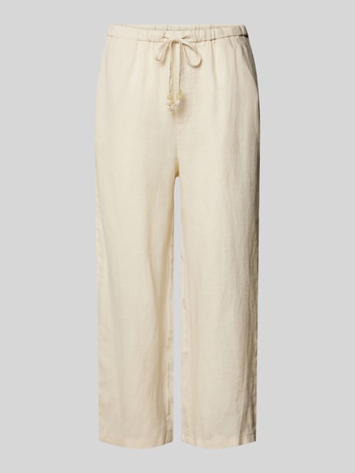 Mango Leinenhose aus reinem Leinen Beige 2