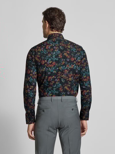 SEIDENSTICKER Koszula casualowa o kroju slim fit z kwiatowym nadrukiem na całej powierzchni model ‘New’ Granatowy 5