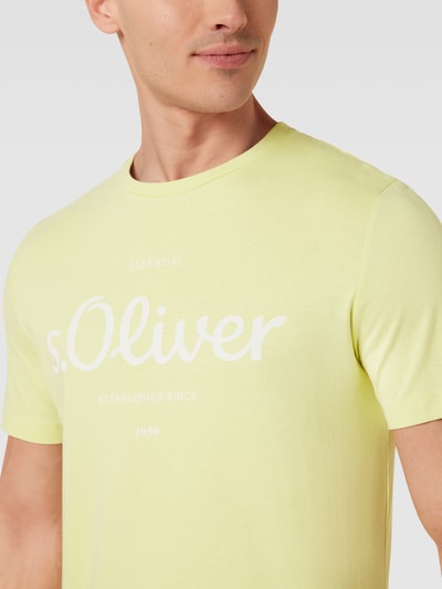 s.Oliver RED LABEL T-Shirt mit Label-Print Modell 'Logo' Lind 3