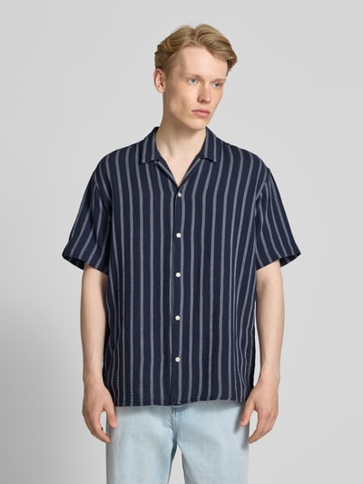 Jack & Jones Relaxed Fit Freizeithemd mit Umlegekragen Marine 4