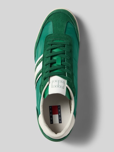 Tommy Jeans Leren sneakers met labelopschrift, model 'RETRO RUNNER CLEATED' Groen - 3