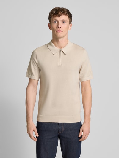 Jack & Jones Premium Regular Fit Poloshirt mit Label-Detail Modell 'MILANO SPRING' Offwhite 4