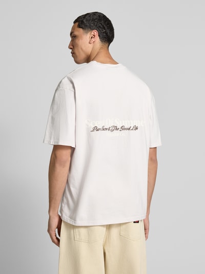 Pegador Oversized T-shirt met labelprint, model 'Sequia' Lichtroze - 4