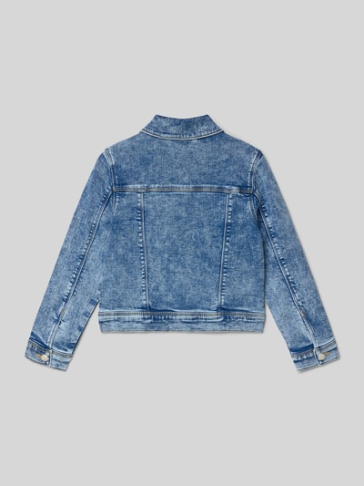 Produktfoto, Regular Fit Jeansjacke aus Baumwoll-Lyocell-Mix von s.Oliver RED LABEL in Hellblau, unifarben, Denim mit sichtbaren Nähten und Rückenpasse.