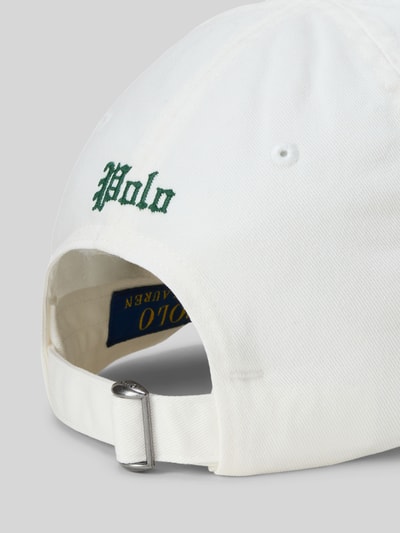 Polo Ralph Lauren Czapka z daszkiem z wyhaftowanym logo z czystej bawełny Złamany biały 2