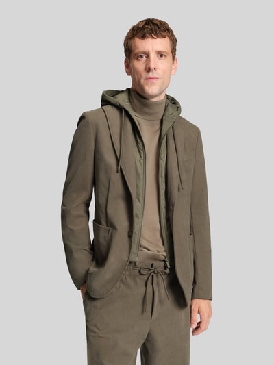 BOSS Slim Fit Sakko im legeren Double Layer Look Modell 'P-HANRY' Schlamm 4
