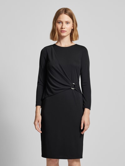 Lauren Ralph Lauren Knielanges Kleid in Wickel-Optik Modell 'FABIANA' Black 4