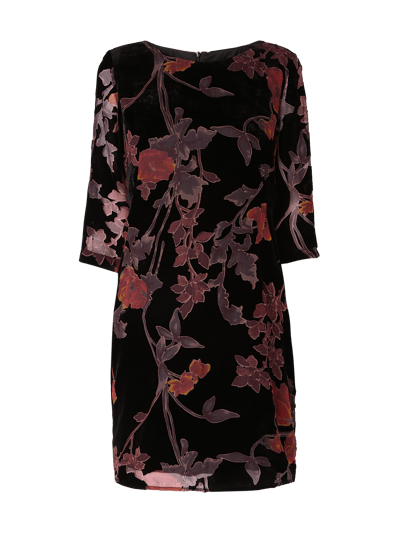 s.Oliver BLACK LABEL Kleid aus Samt mit floralem Muster  Black 2