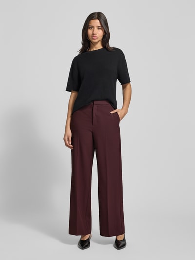 MOS MOSH Stoffhose mit Bügelfalten Modell 'Leya Miley' Bordeaux 1