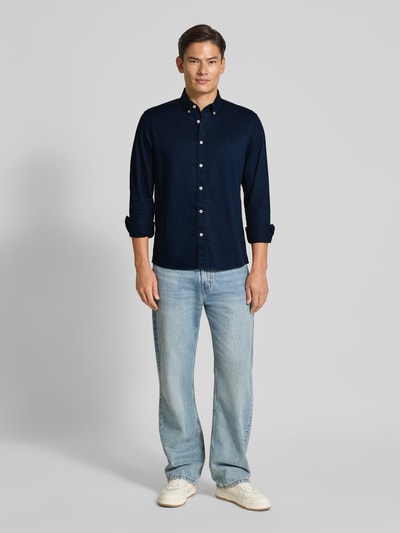 Marc O'Polo Regular fit vrijetijdsoverhemd van puur katoen Marineblauw - 1