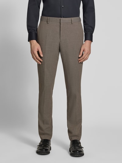 s.Oliver BLACK LABEL Slim pantalon met wol model 'ULTIMATE' Lichtbruin - 4