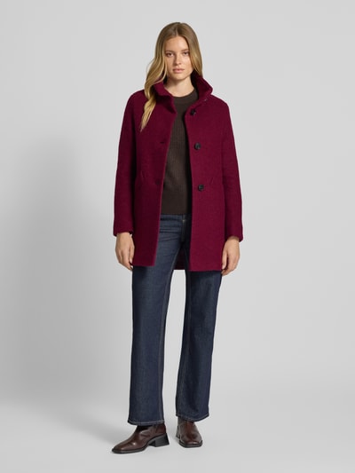 Fuchs Schmitt Krótki płaszcz ze stójką i wpuszczanymi kieszeniami Bordowy 1