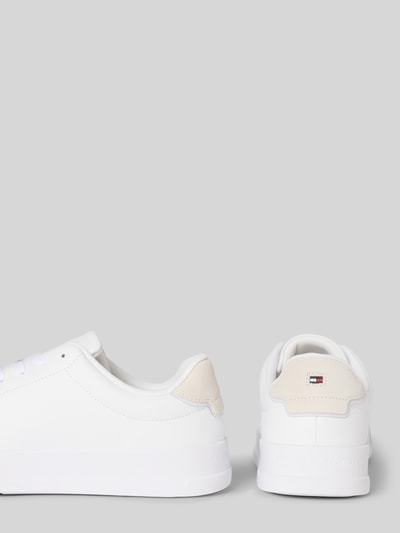 Tommy Hilfiger Low Top Sneaker aus Leder-Mix Weiss 2