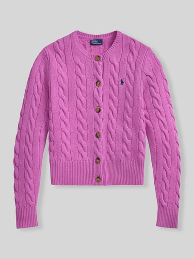 Polo Ralph Lauren Regular fit gebreid jack van wol met kasjmier-aandeel Felroze - 2