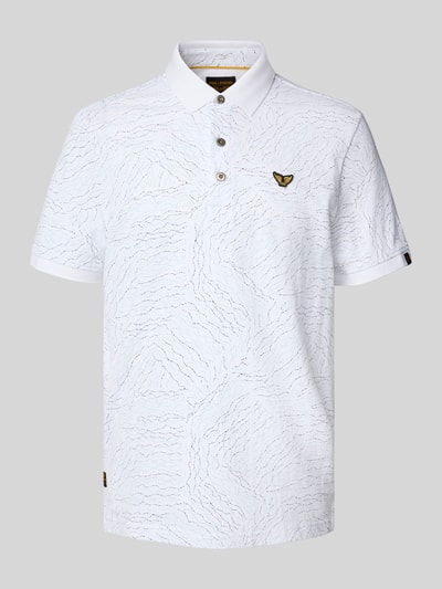 PME Legend Regular Fit Poloshirt aus reiner Baumwolle mit Label-Stitching Weiss 2