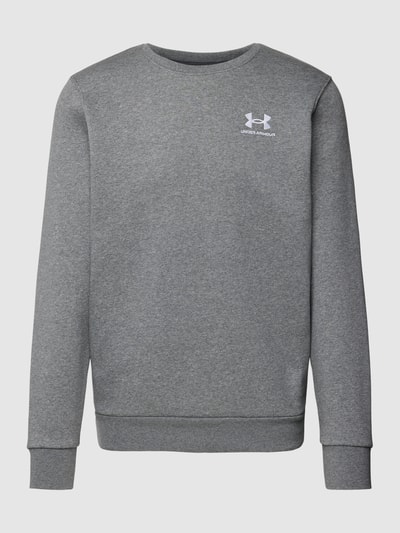 Under Armour Sweatshirt met labelprint, model 'Essential' Middengrijs - 2