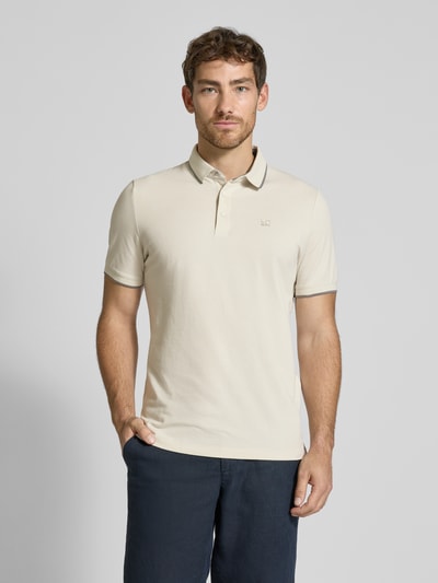 s.Oliver RED LABEL Regular Fit Poloshirt aus Baumwoll-Mix Sand 4