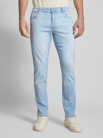 Only & Sons Slim Fit Jeans im 5-Pocket-Design Modell 'LOOM' Hellblau 4