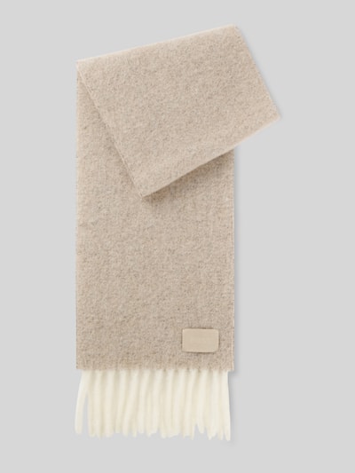 BOSS Schal mit Label Patch Beige 1