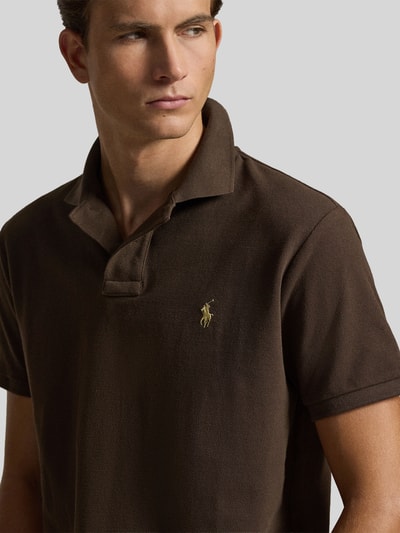 Polo Ralph Lauren regular fit poloshirt van puur katoen Middenbruin - 3