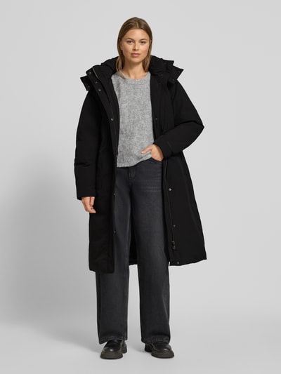 Scotch & Soda Mantel mit Steppeinsatz und Pattentaschen Black 1