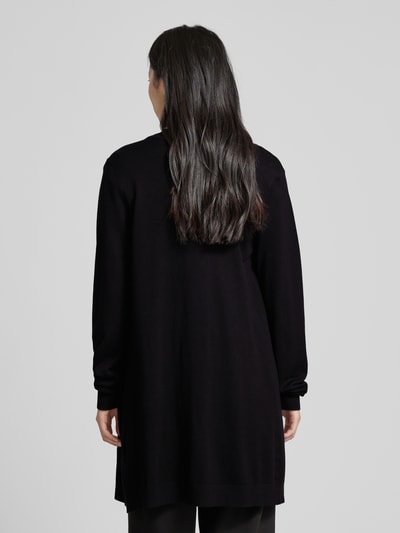 Fransa Longcardigan mit gerippten Abschlüssen Modell 'Clia' Black 5