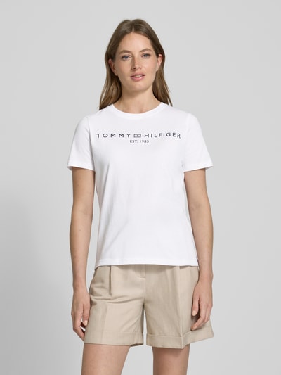 Tommy Hilfiger Regular fit T-shirt van puur katoen Wit - 4