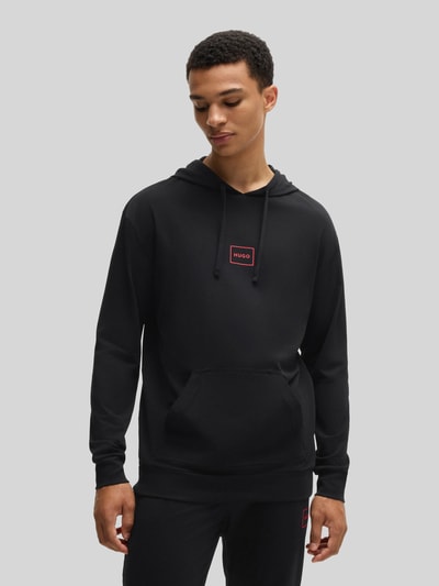 HUGO Regular fit hoodie van katoenmix, model 'LAZE' Zwart - 4
