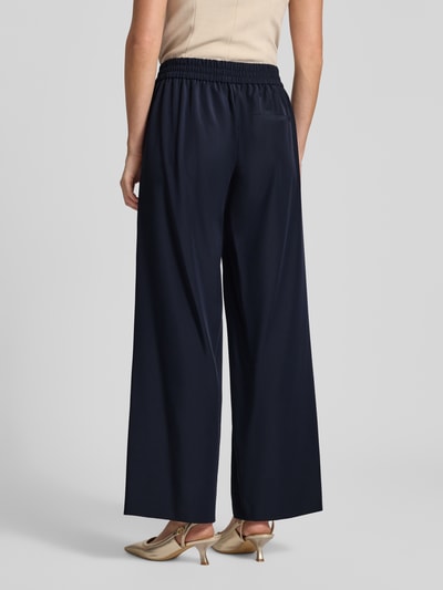 comma Stoffen broek met elastische band Donkerblauw - 5