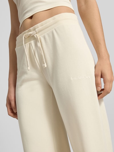 REVIEW Sweatpants mit elastischem Bund Offwhite 3