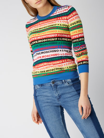 Love Moschino Pullover mit Logo-Muster Rot 4