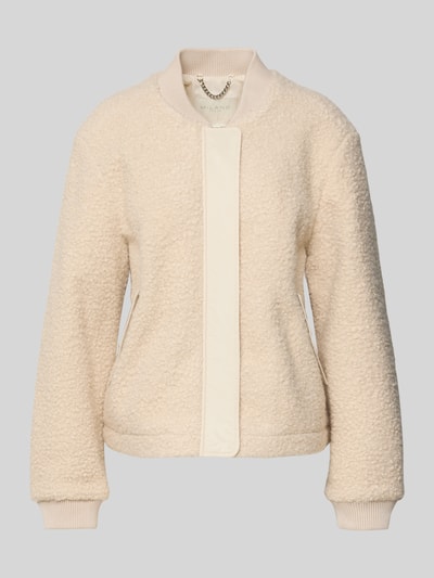 Milano Italy Kurtka z krytym zamkiem błyskawicznym Złamany biały 2