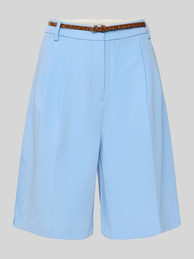 Christian Berg Woman Bermudas mit Eingrifftaschen und Gürtel Hellblau 2