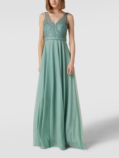 TROYDEN COLLECTION Abendkleid mit floralen Stickereien Mint 4