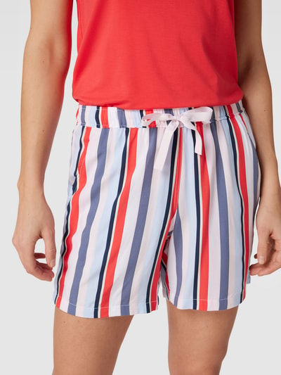 Schiesser Pyjama-Shorts mit Streifenmuster Rot 3