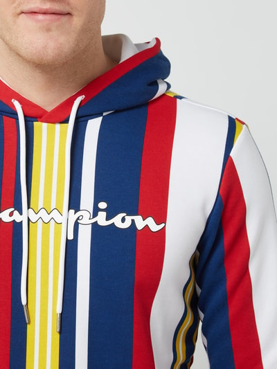 CHAMPION Custom Fit Hoodie mit Streifenmuster Weiss 3